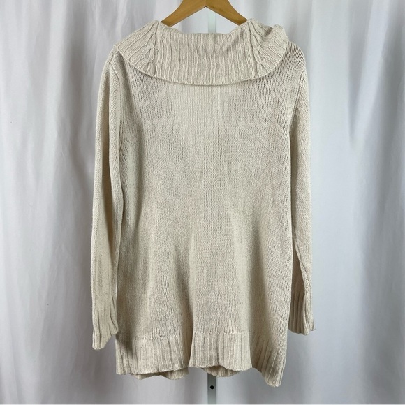 Caslon XL Petite Wool Angora Rabbit Knit V Neck Longline Sweater Boho Cozy - Picture 2 of 7